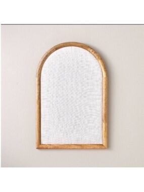 NWT Arched 16"x24" Wood Framed Fabric Bulletin Board Hearth & Hand with Magnolia